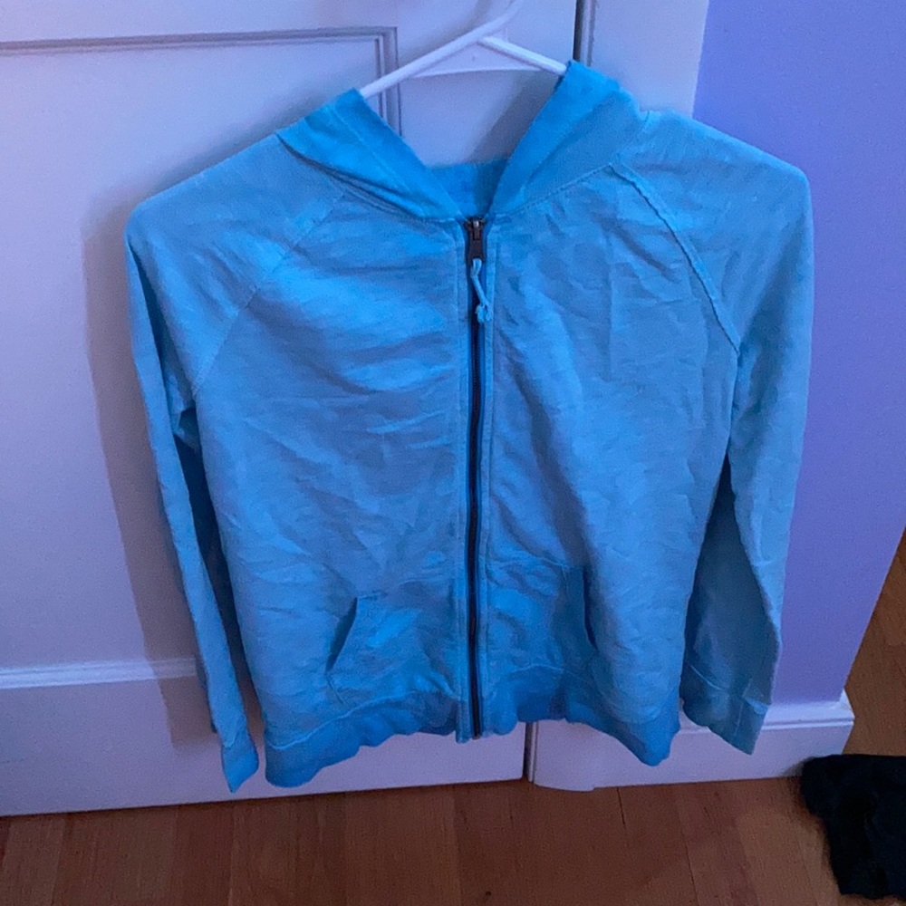 Blue zip up sweatshirt